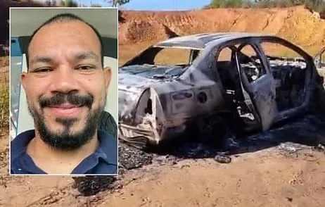 Motorista de aplicativo é encontrado morto com mãos amarradas no Paiaguás; carro e vítima também foram incendiados em Várzea Grande