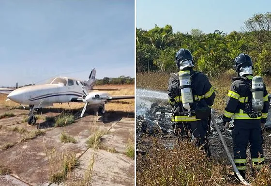 Avião de pequeno porte cai e deixa três vítimas fatais em Água Boa (MT)