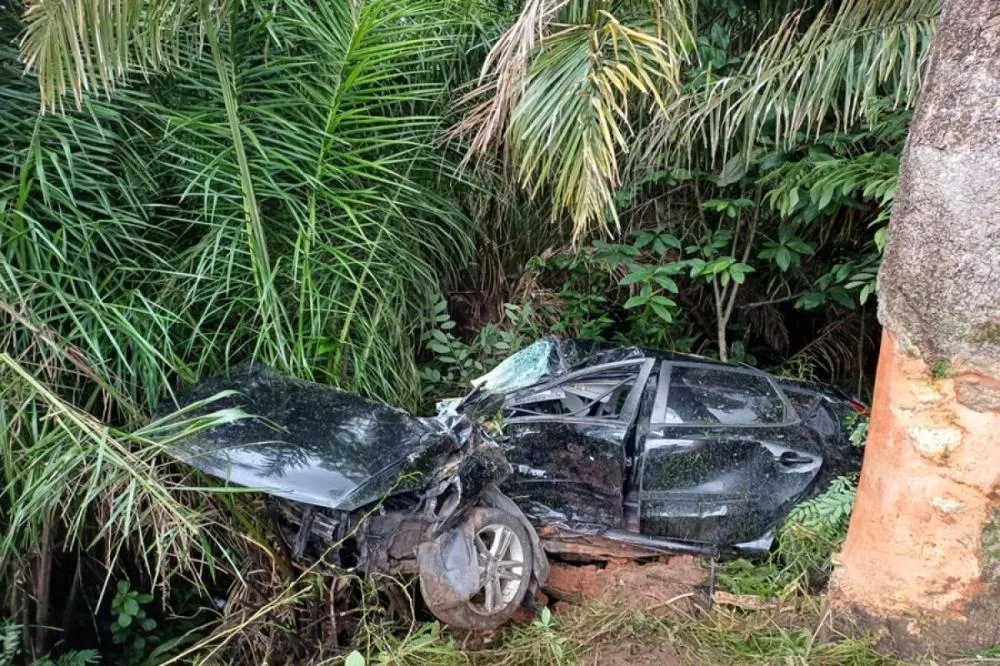Dois morrem e um fica ferido em capotamento na Serra de São Vicente