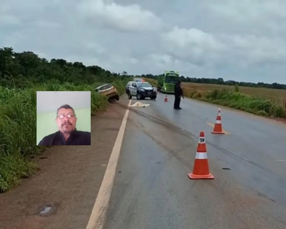 Acidente faz vítima fatal na MT-140 em Santa Rita do Trivelato