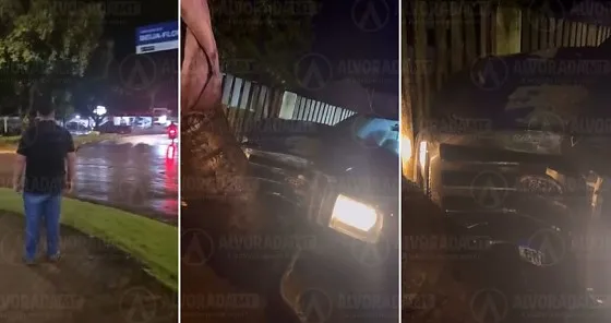 Motorista embriagado fura bloqueio da Lei Seca, foge em alta velocidade e bate contra coqueiro em Nova Mutum/MT; Veja vídeo