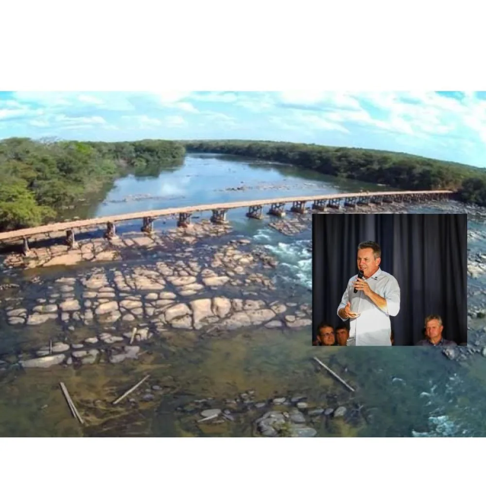 Governador faz lançamento oficial da construção da Ponte do Paiol, na divisa entre Trivelato e Paranatinga