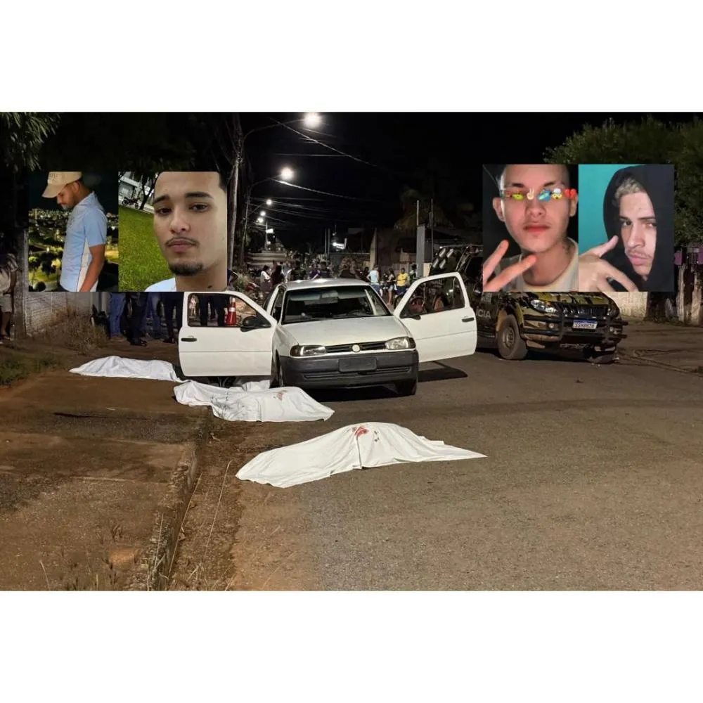 Identificados com fotos os quatro jovens mortos em confronto com a Polícia Militar em São José do Rio Claro/MT