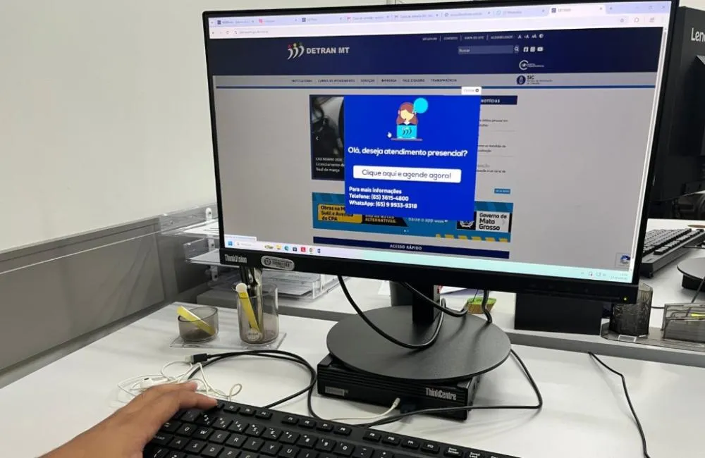 Detran-MT alerta para golpe de site falso da autarquia
