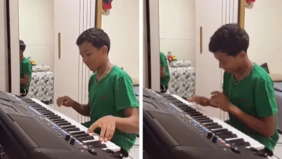 Filho de Lucianinho dos Teclados viraliza com lambadão nas redes