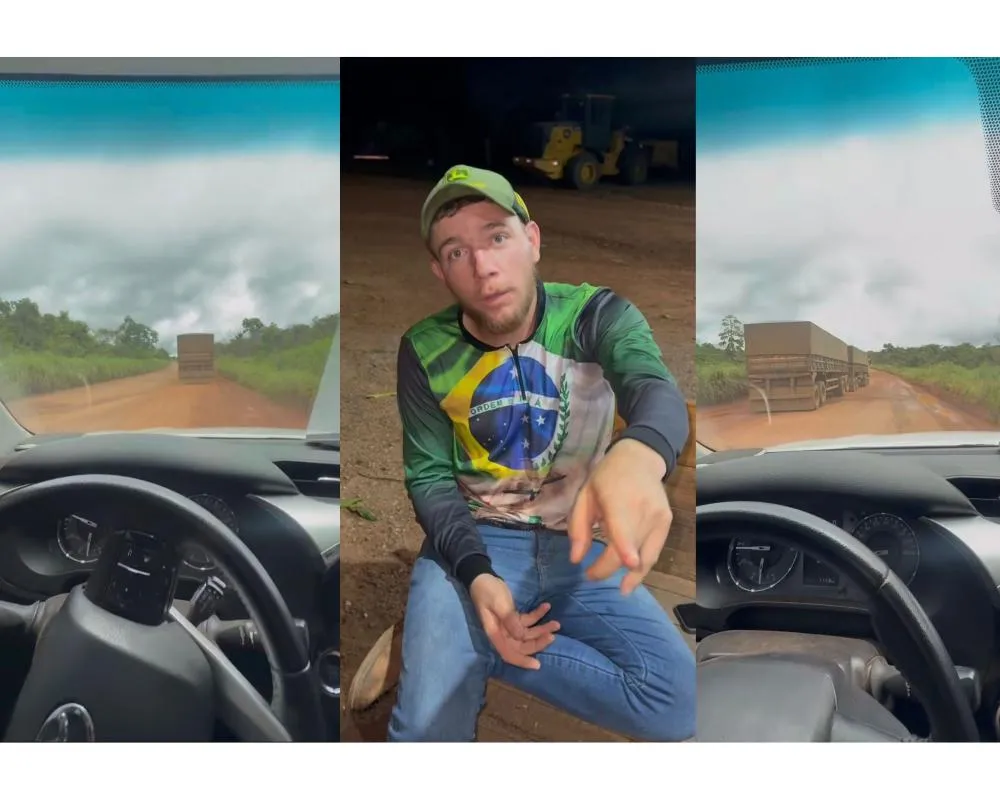 Influenciador mostra situação crítica da MT-140 entre Trivelato e Campo Verde e expõe dificuldades enfrentadas por caminhoneiros