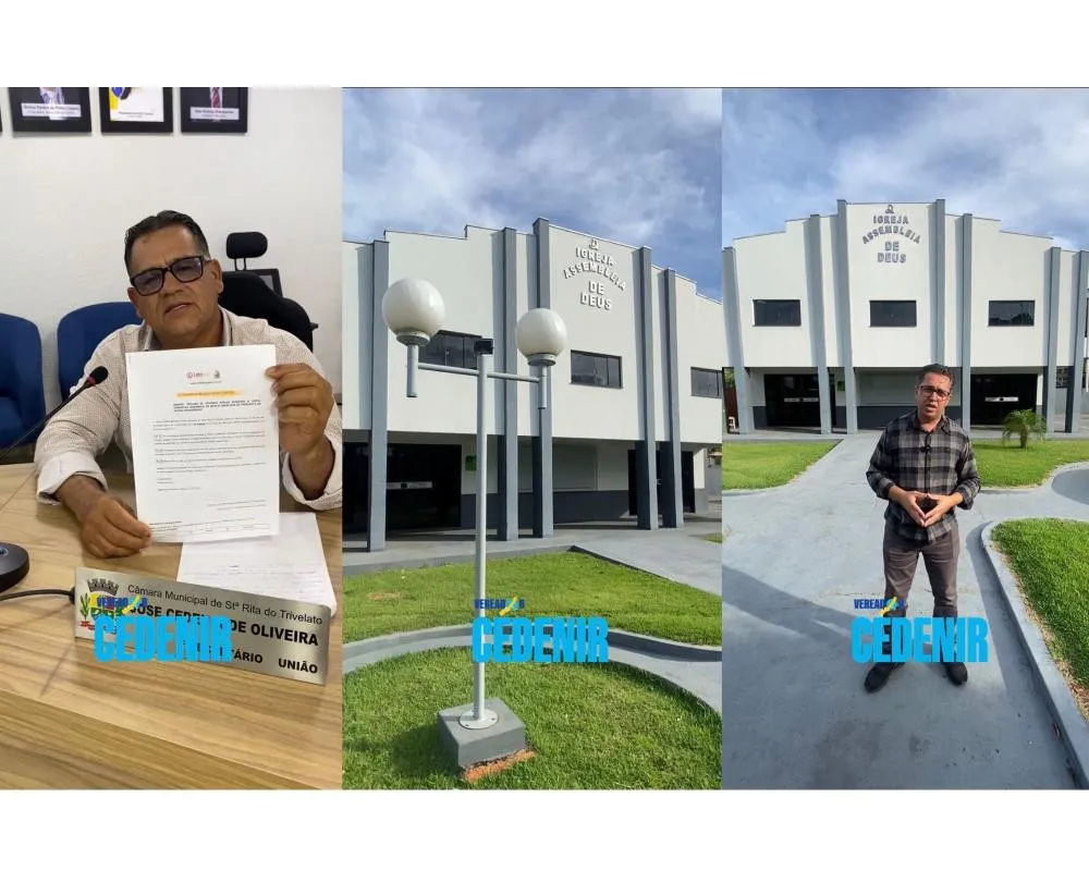 Vereador Cedenir comemora aprovação e sancionamento de lei que declara Assembleia de Deus de Trivelato Utilidade Pública