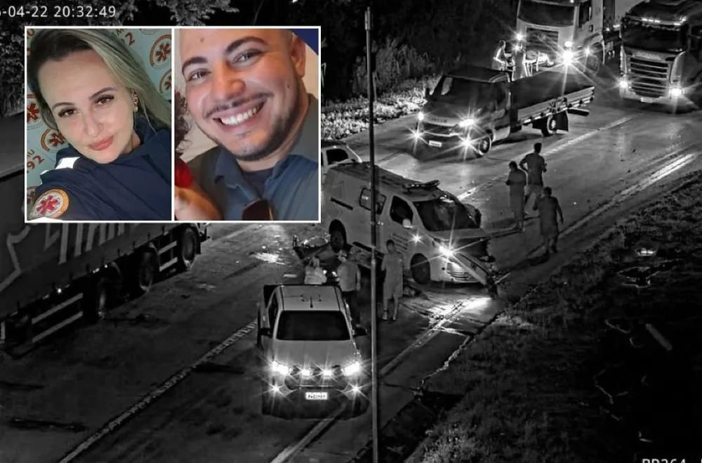 Técnica de enfermagem e motorista de ambulância morrem em acidente na BR-364