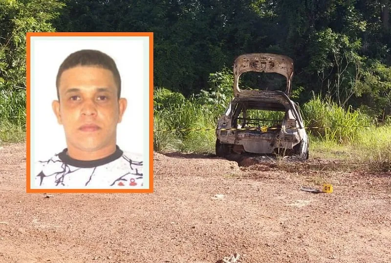 Homem encontrado em carro em chamas pode ter sido morto a mando de facção, diz polícia