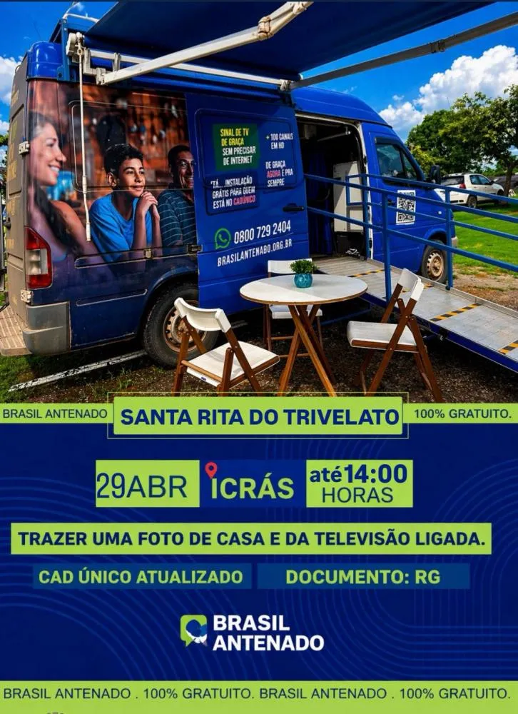 Caravana do Brasil Antenado faz ação nesta quarta (29/04) em Trivelato