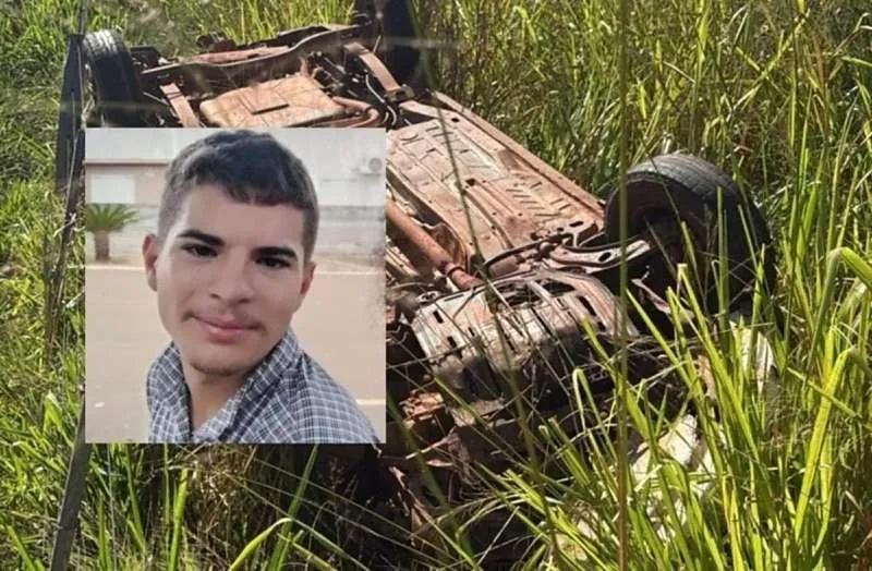 Carro capota e jovem fica três dias preso dentro de veículo em MT; ele precisou amputar a perna