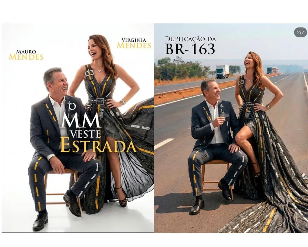 Mendes faz paródia de “O Diabo Veste Prada” para destacar pavimentações em MT: não incluiu a MT-140