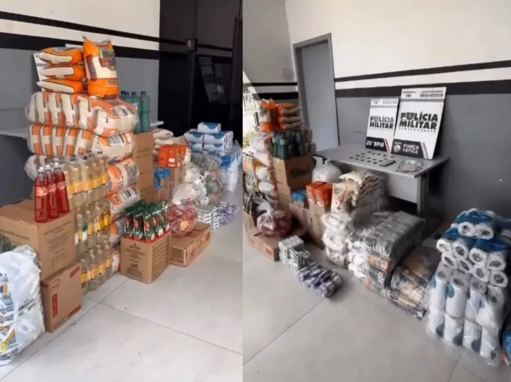 Casal é preso com grande quantidade de cestas básicas em residência ligada a facção criminosa em Nova Mutum