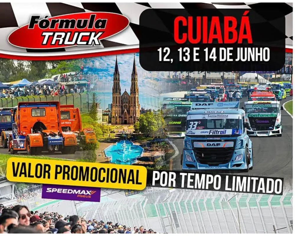Ingresso promocional começa se esgotar para o Prêmio Pedro Muffato da Fórmula Truck em Cuiabá