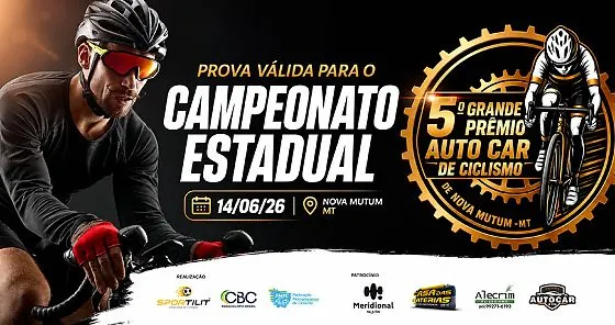 Nova Mutum será palco do 5º Grande Prêmio Auto Car de Ciclismo que acontece neste domingo (14)